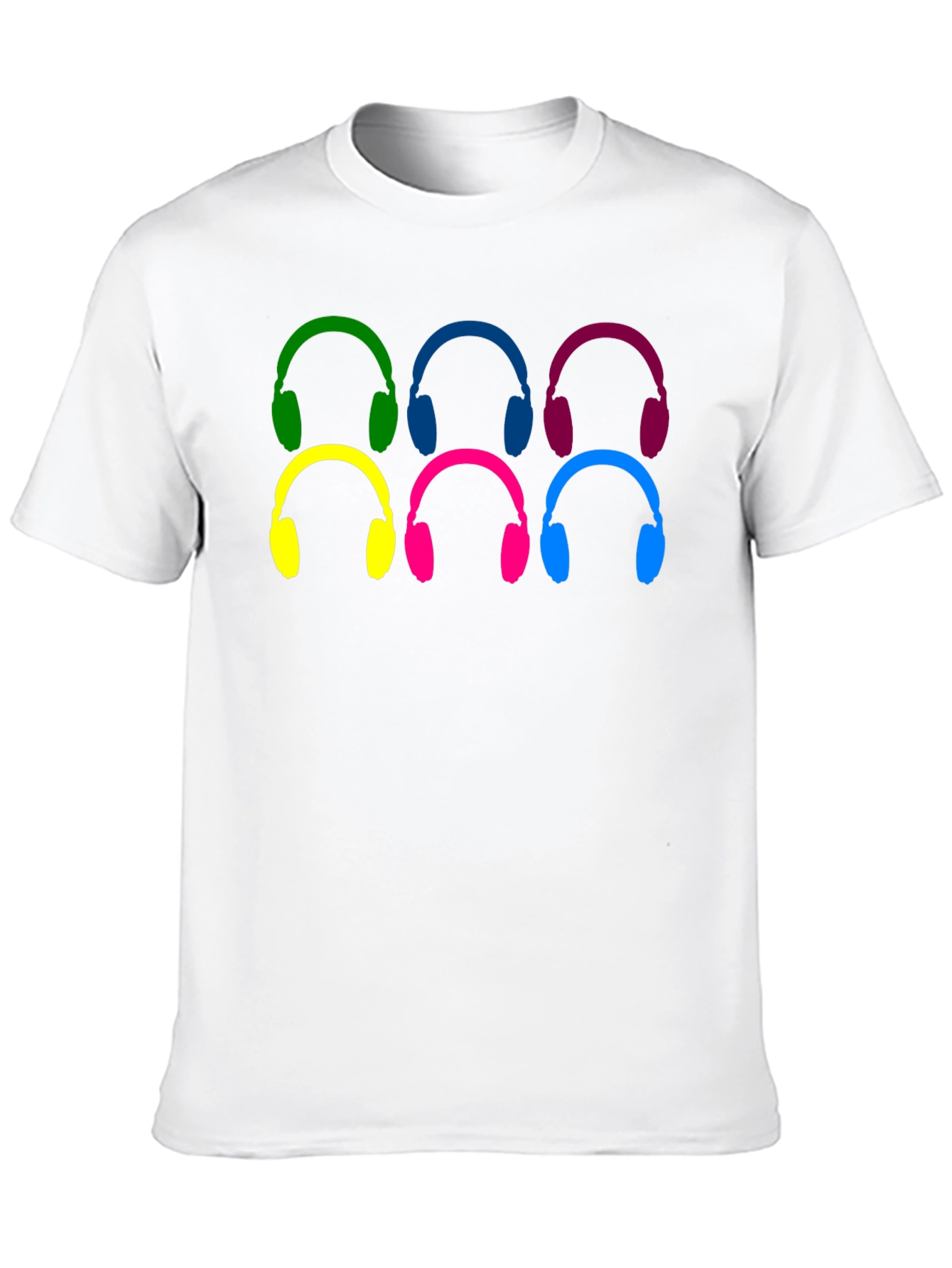 Colorful Headphone Pattern T-Shirt