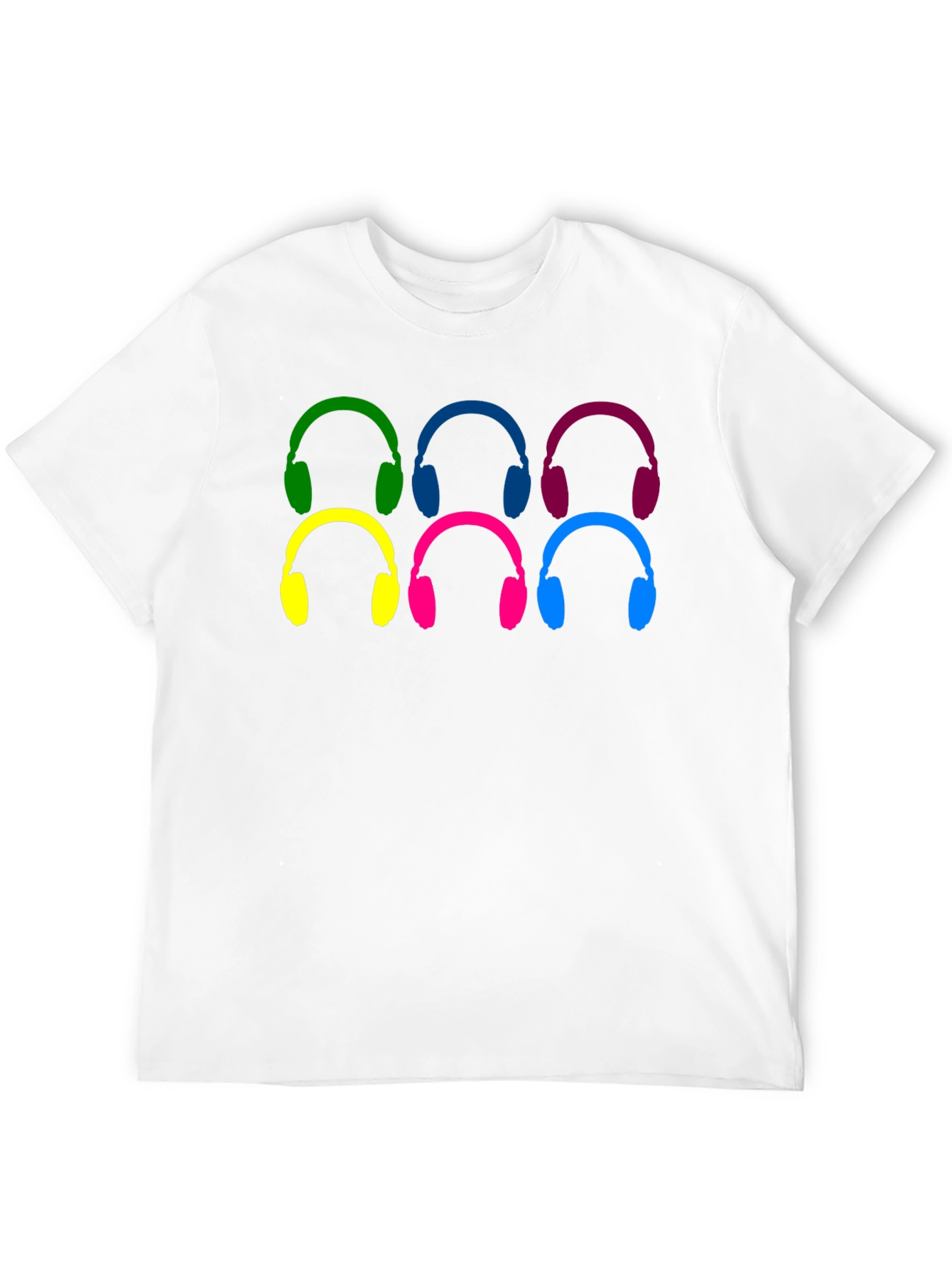 Colorful Headphone Pattern T-Shirt