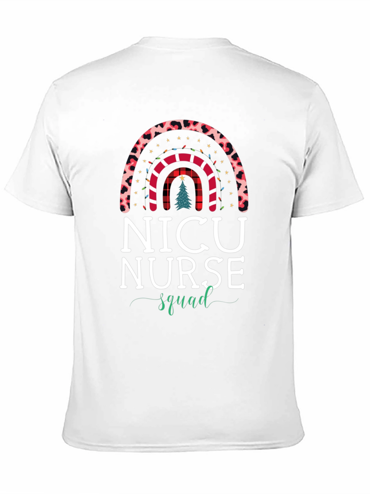NICU Nurse Squad Christmas Rainbow T-Shirt