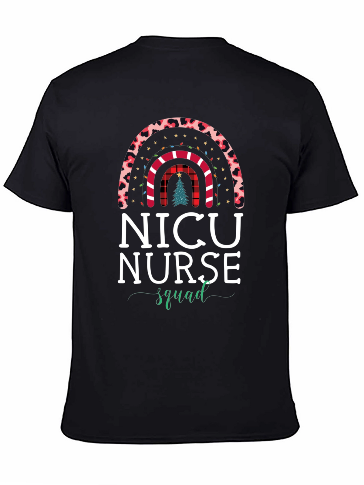 NICU Nurse Squad Christmas Rainbow T-Shirt