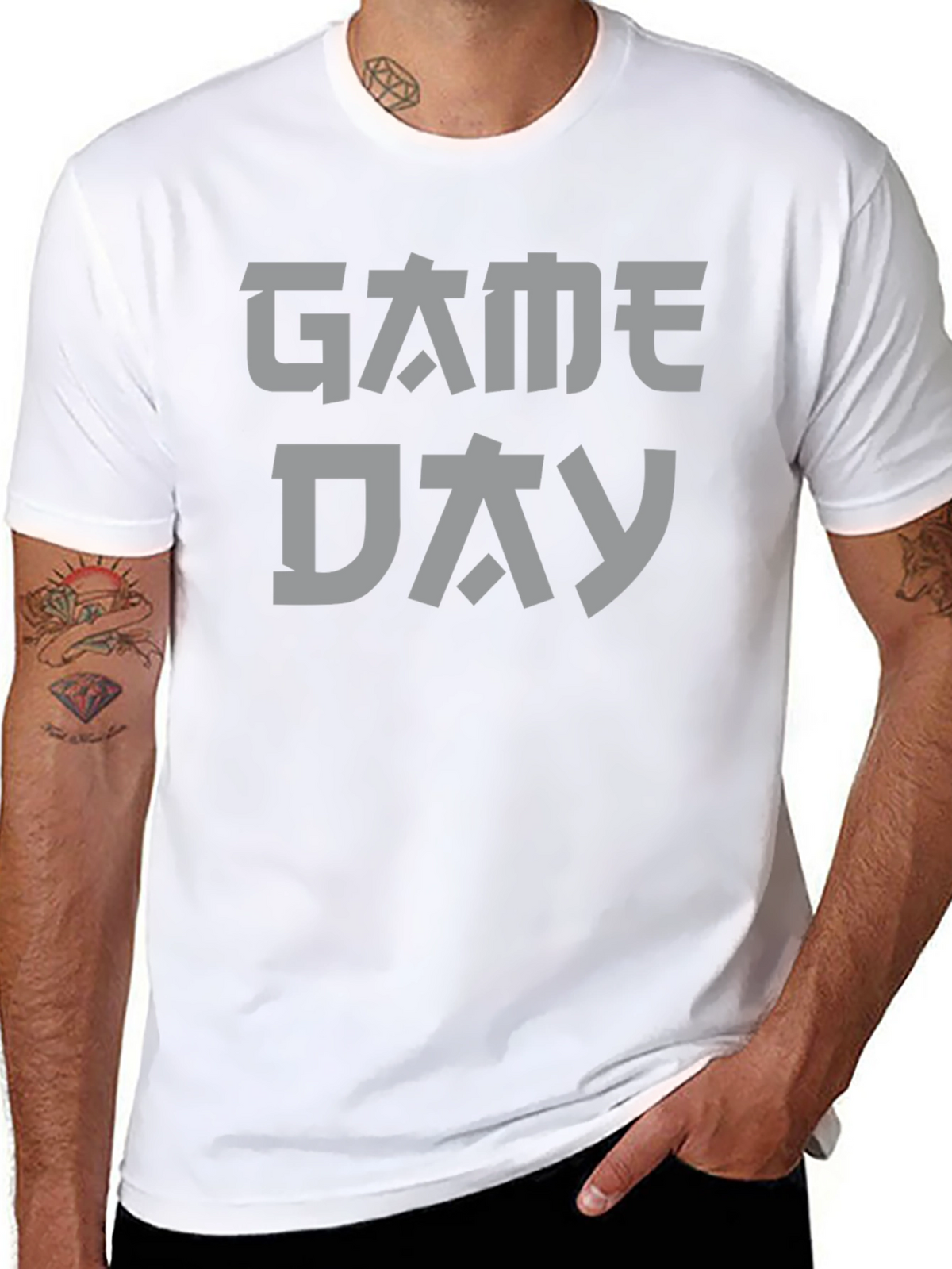 Japanese Game Day Graphic Tee - Black Cotton T-Shirt