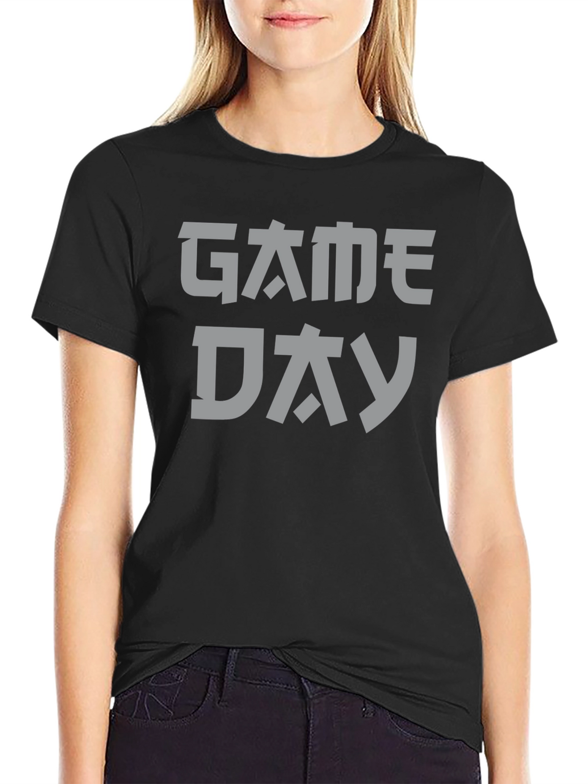Japanese Game Day Graphic Tee - Black Cotton T-Shirt