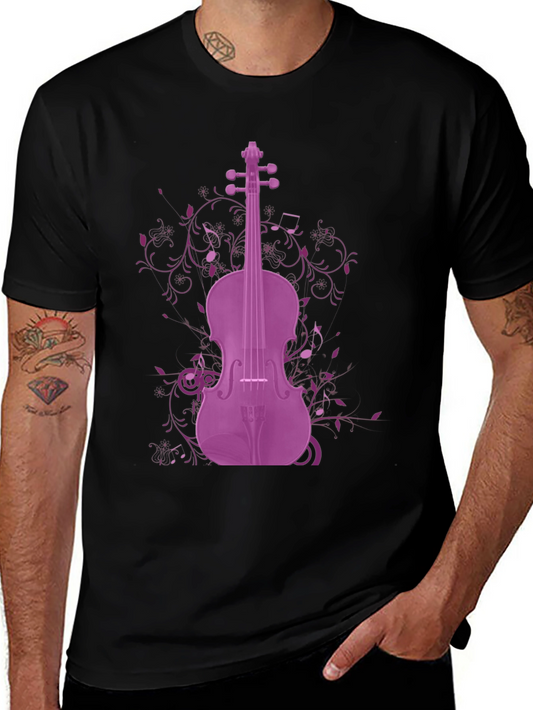 Purple Violin Graphic Tee - Musicians Apparel
