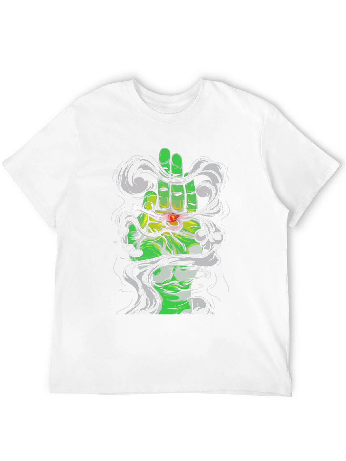 Green Hand Graphic Tee - Unique Design T-Shirt