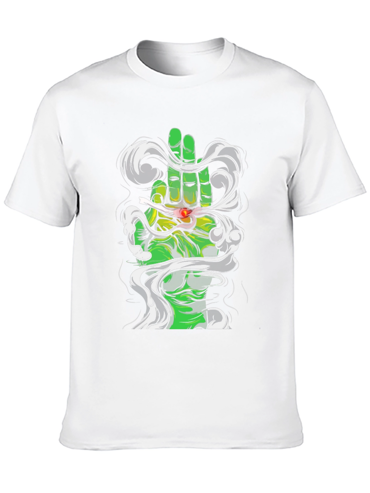 Green Hand Graphic Tee - Unique Design T-Shirt