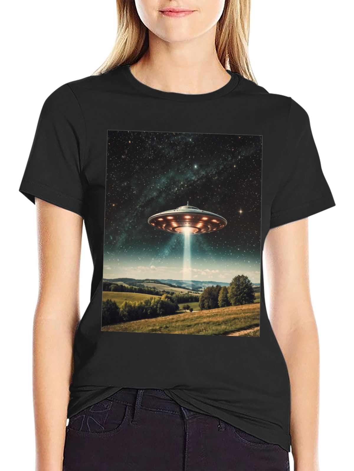 UFO Abduction T-Shirt - Sci-Fi Graphic Tee