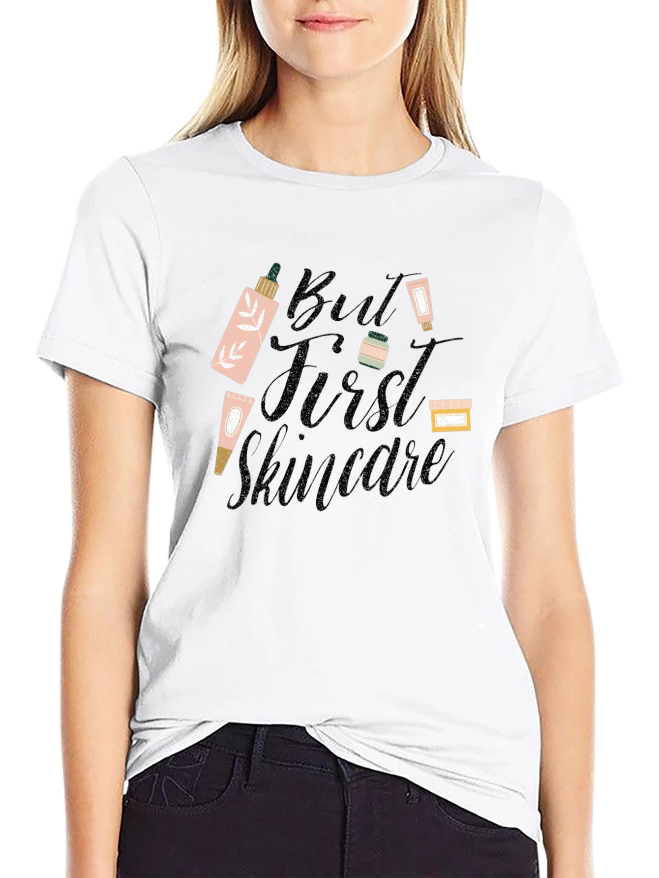 But First Skincare Black T-Shirt - Beauty Lover Tee