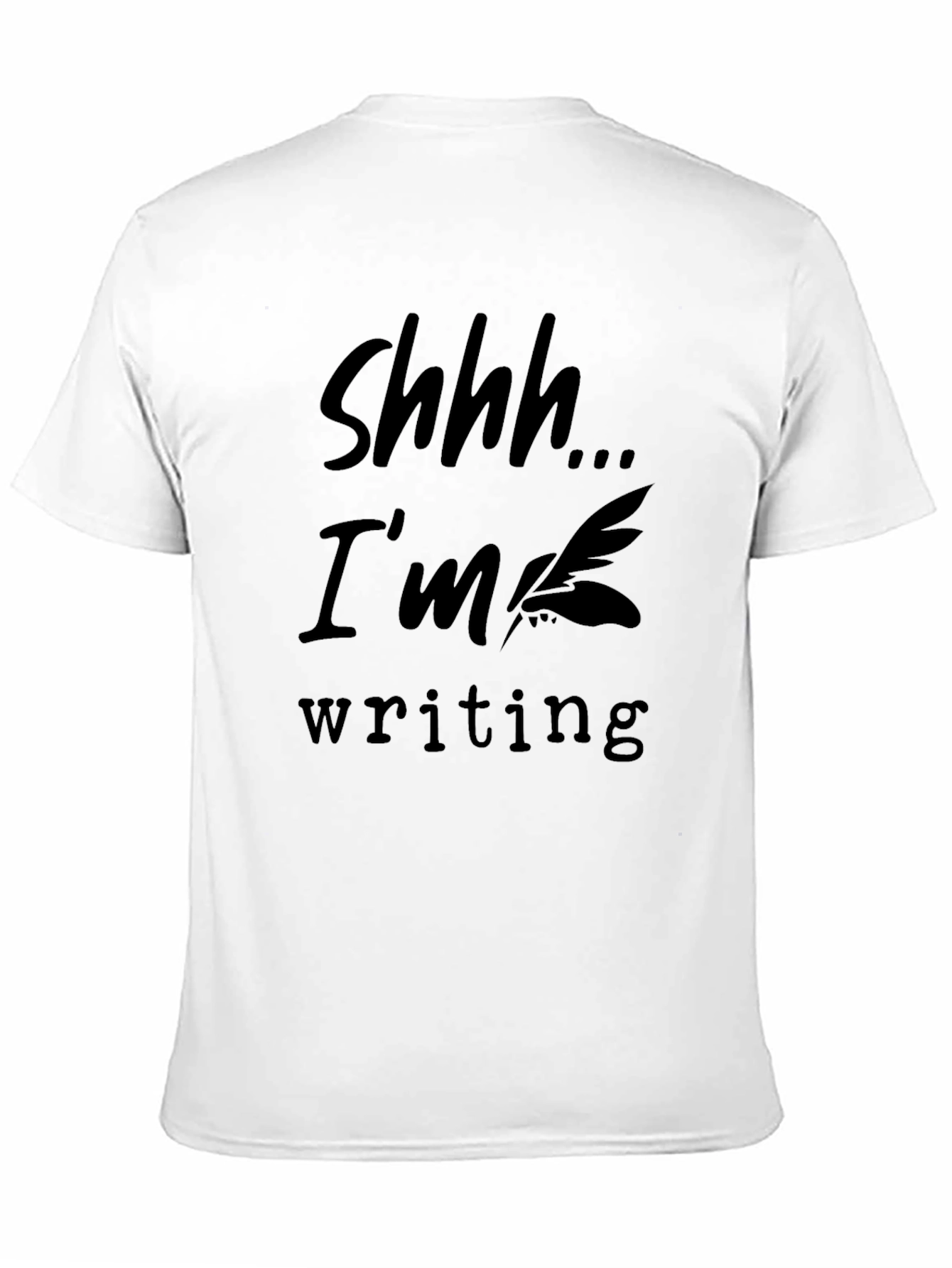 Shhh... Im Writing Black T-Shirt