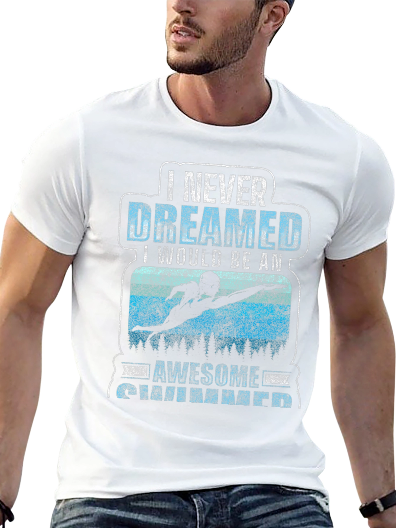 Awesome Swimmer Graphic T-Shirt