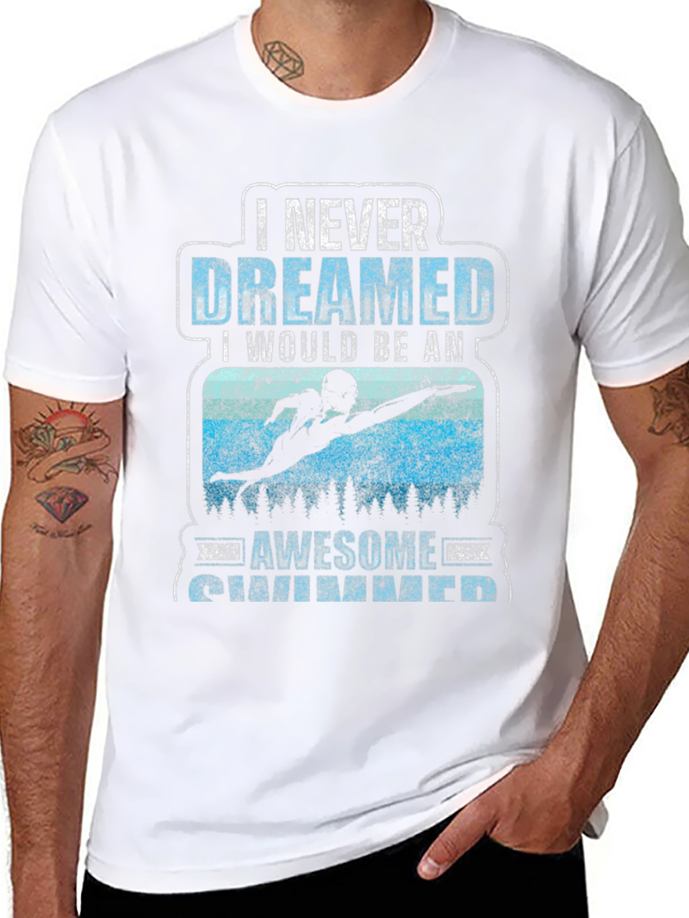 Awesome Swimmer Graphic T-Shirt