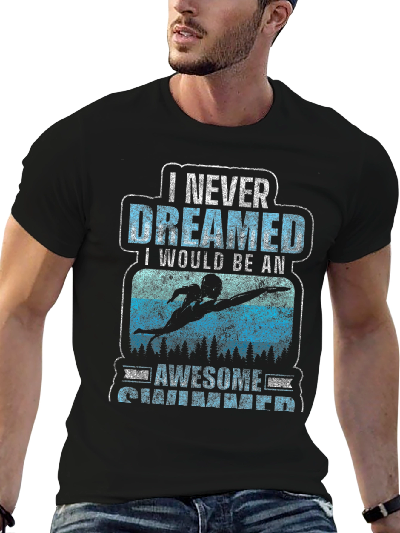 Awesome Swimmer Graphic T-Shirt