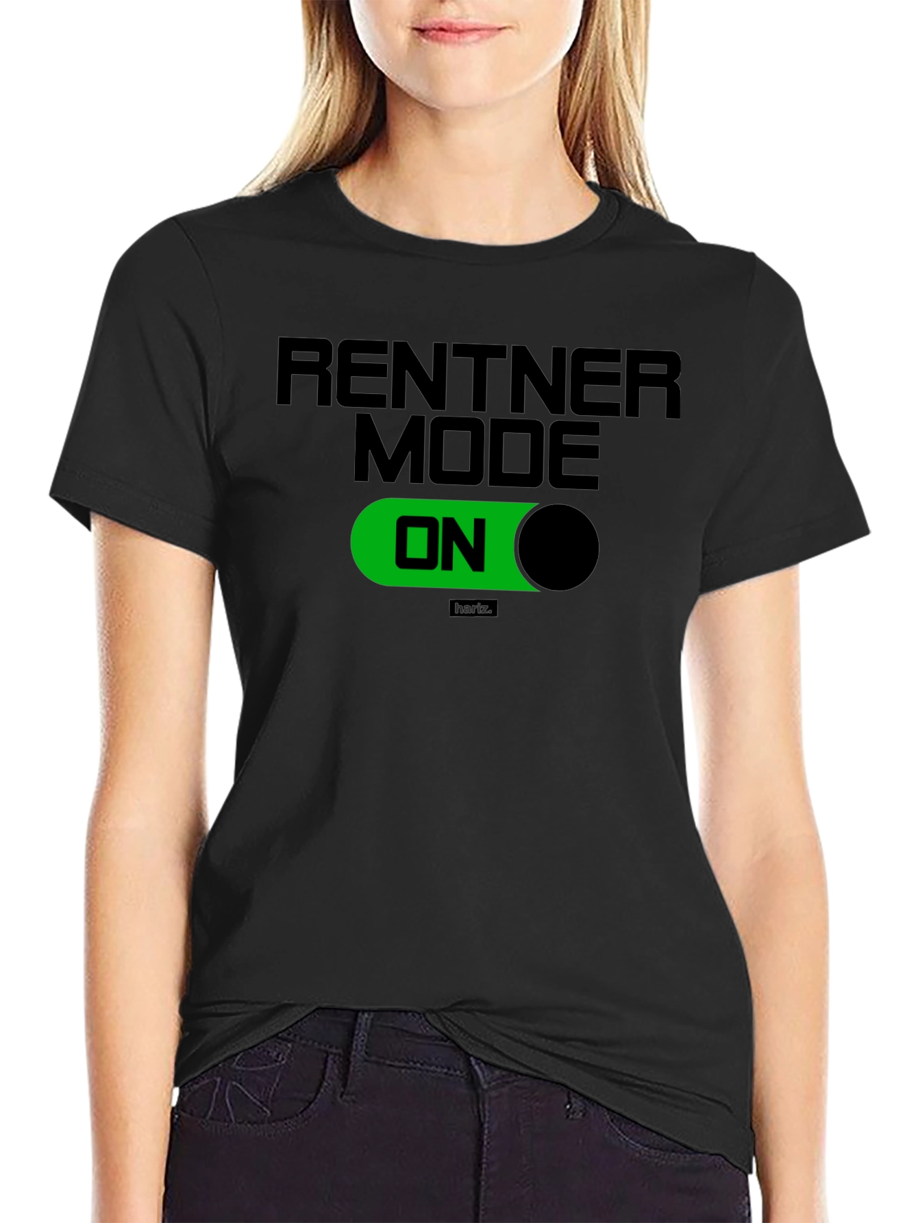 Rentner Mode ON Black T-Shirt - Relaxed Retirement Style