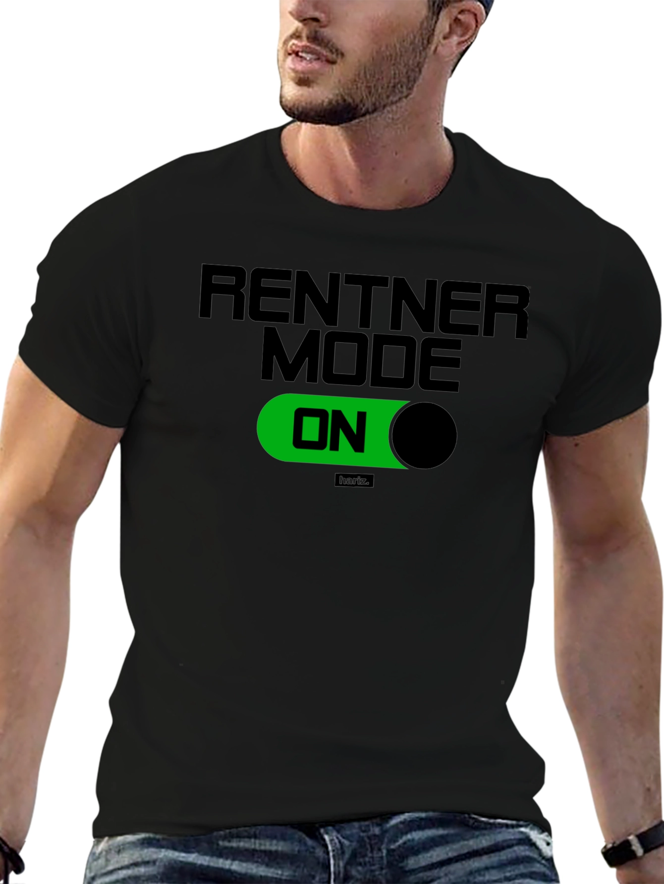 Rentner Mode ON Black T-Shirt - Relaxed Retirement Style