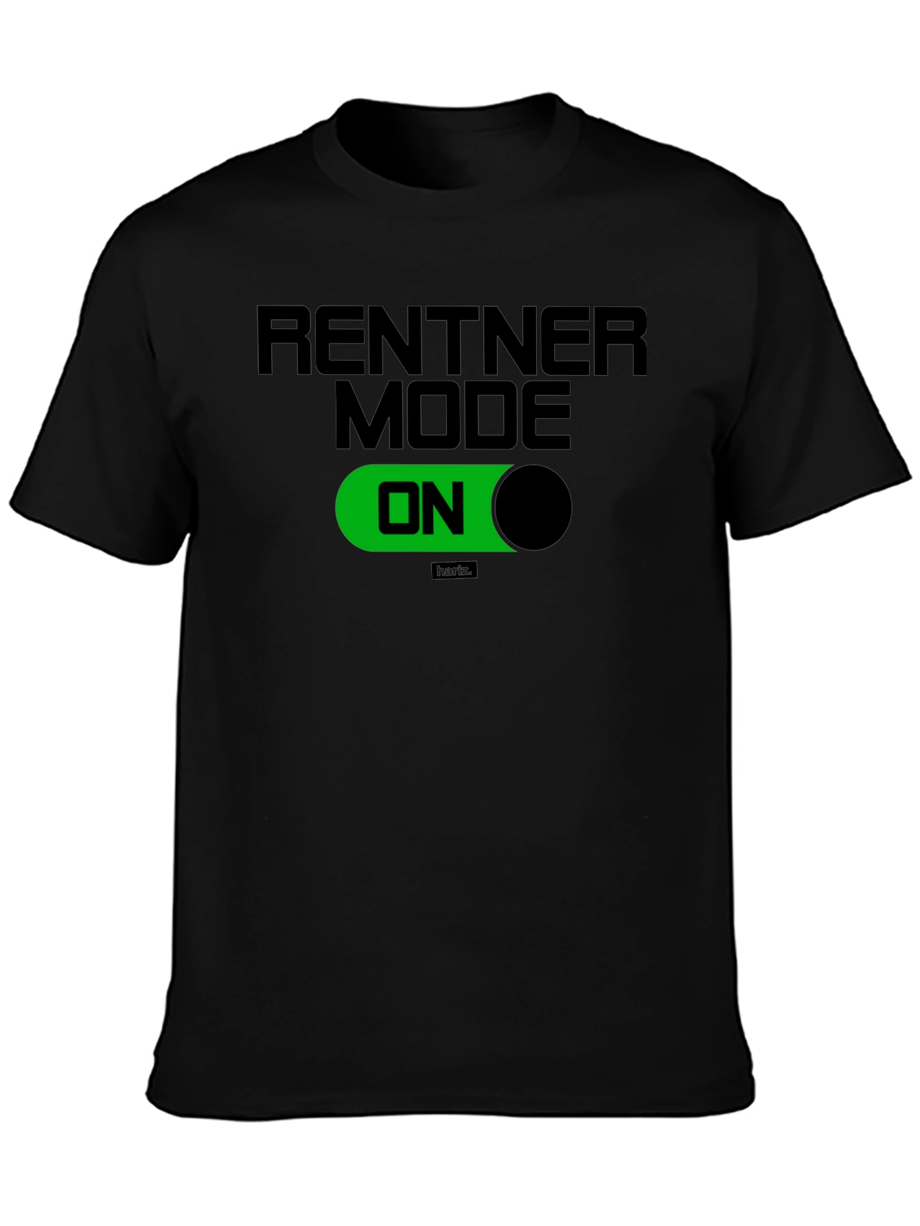 Rentner Mode ON Black T-Shirt - Relaxed Retirement Style