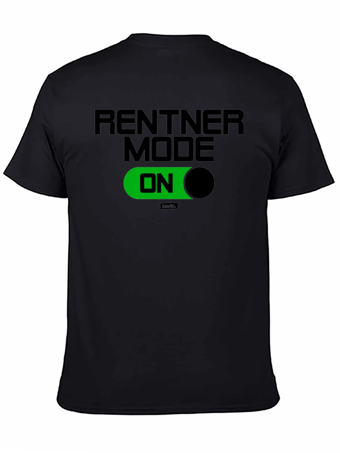 Rentner Mode ON Black T-Shirt - Relaxed Retirement Style