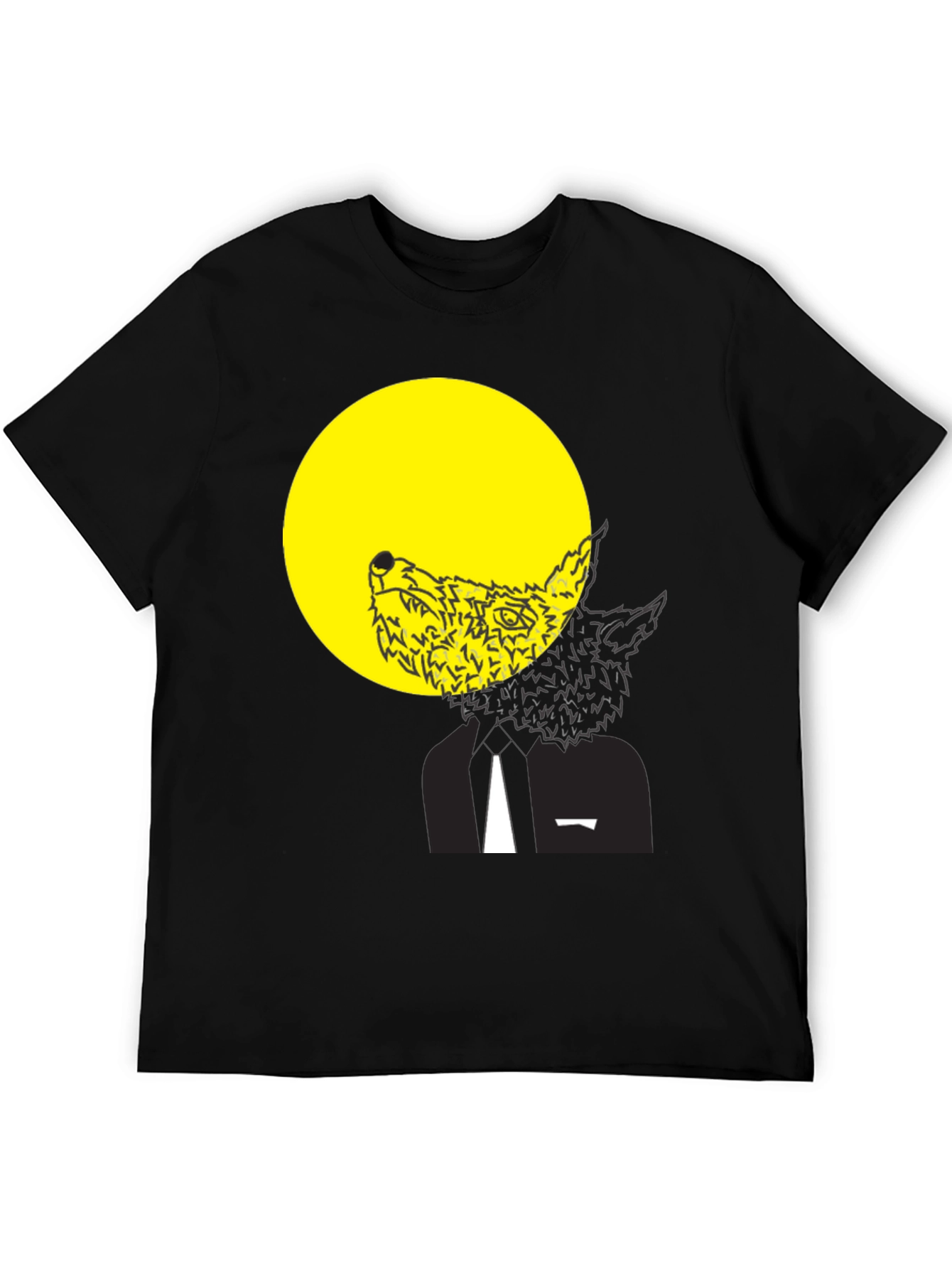 Wolf Moon Graphic Tee - Black