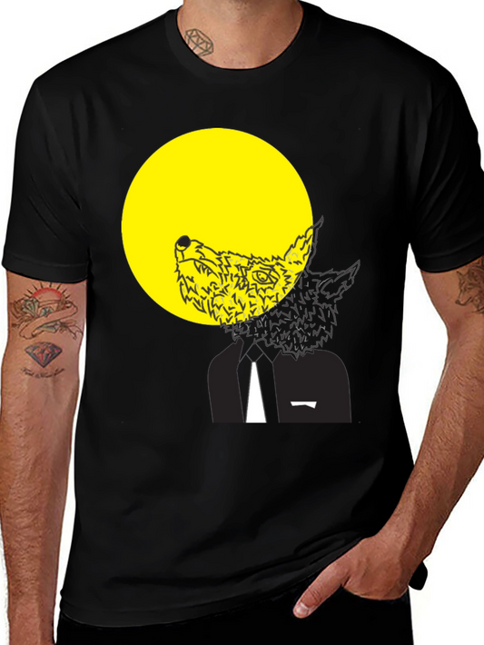 Wolf Moon Graphic Tee - Black