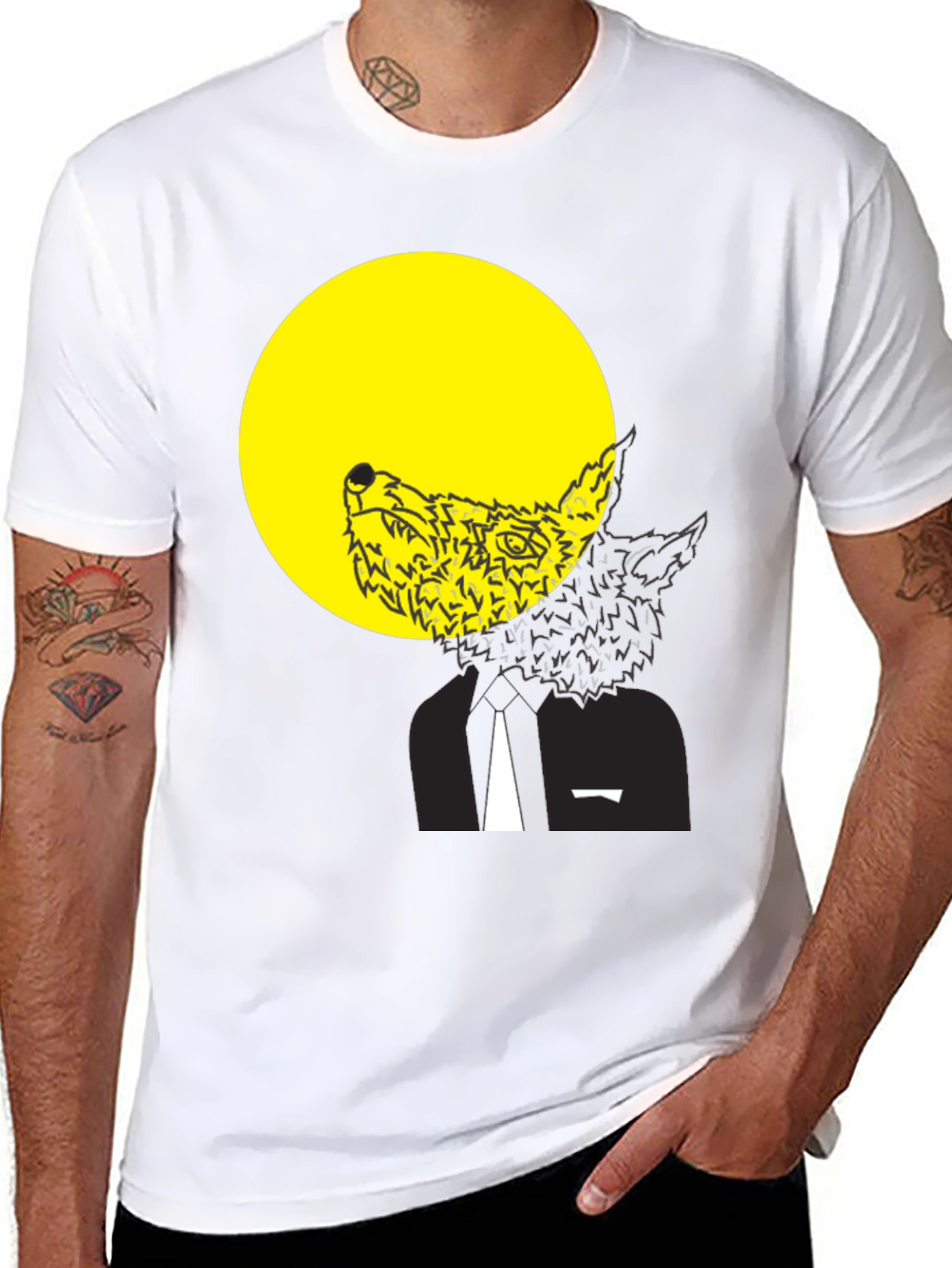 Wolf Moon Graphic Tee - Black