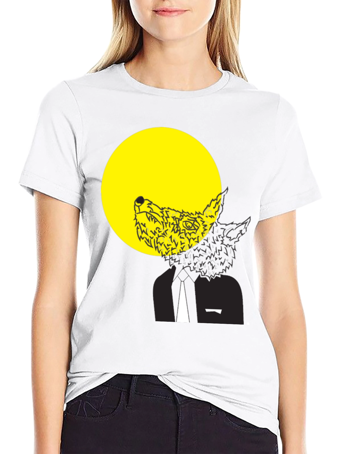 Wolf Moon Graphic Tee - Black