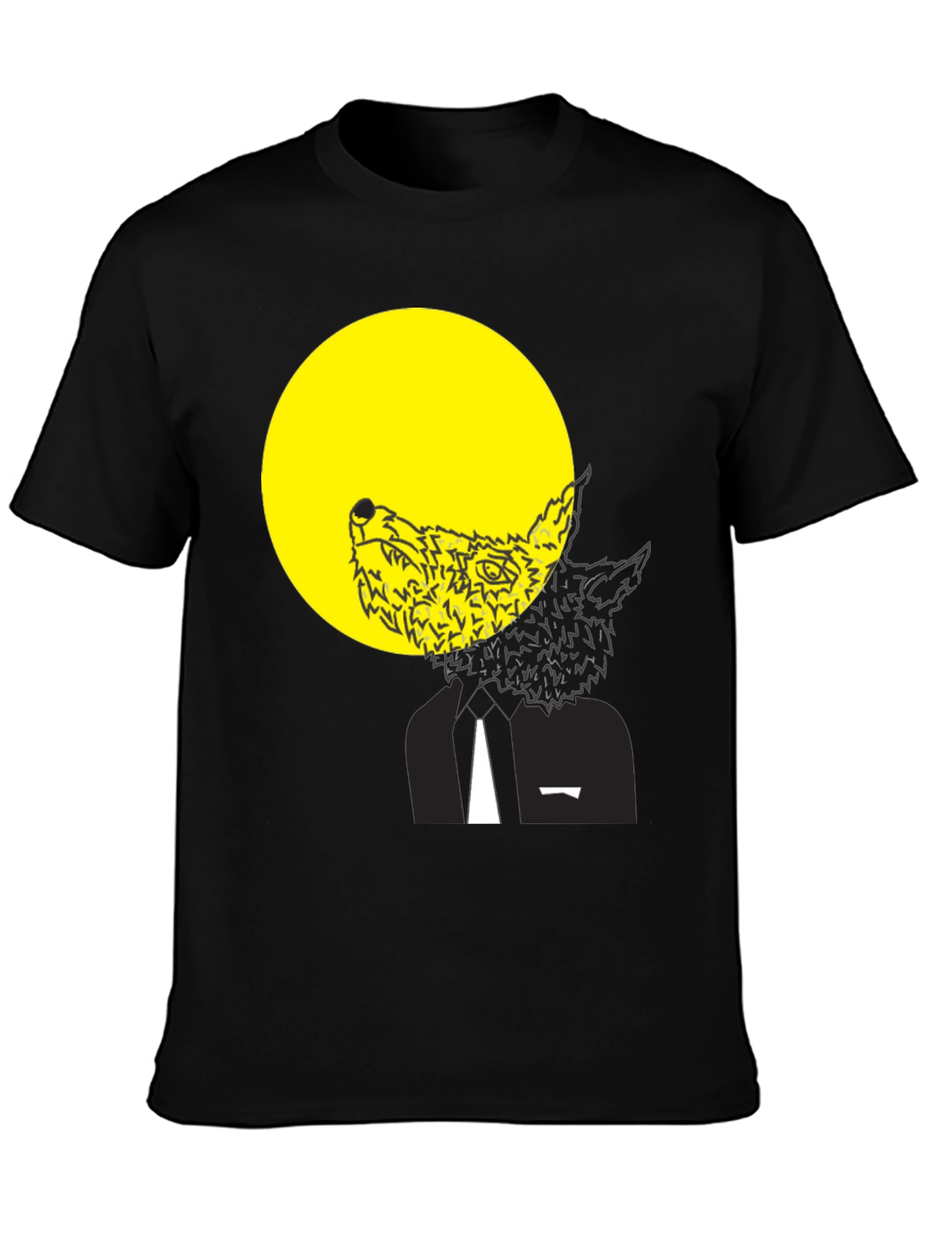 Wolf Moon Graphic Tee - Black