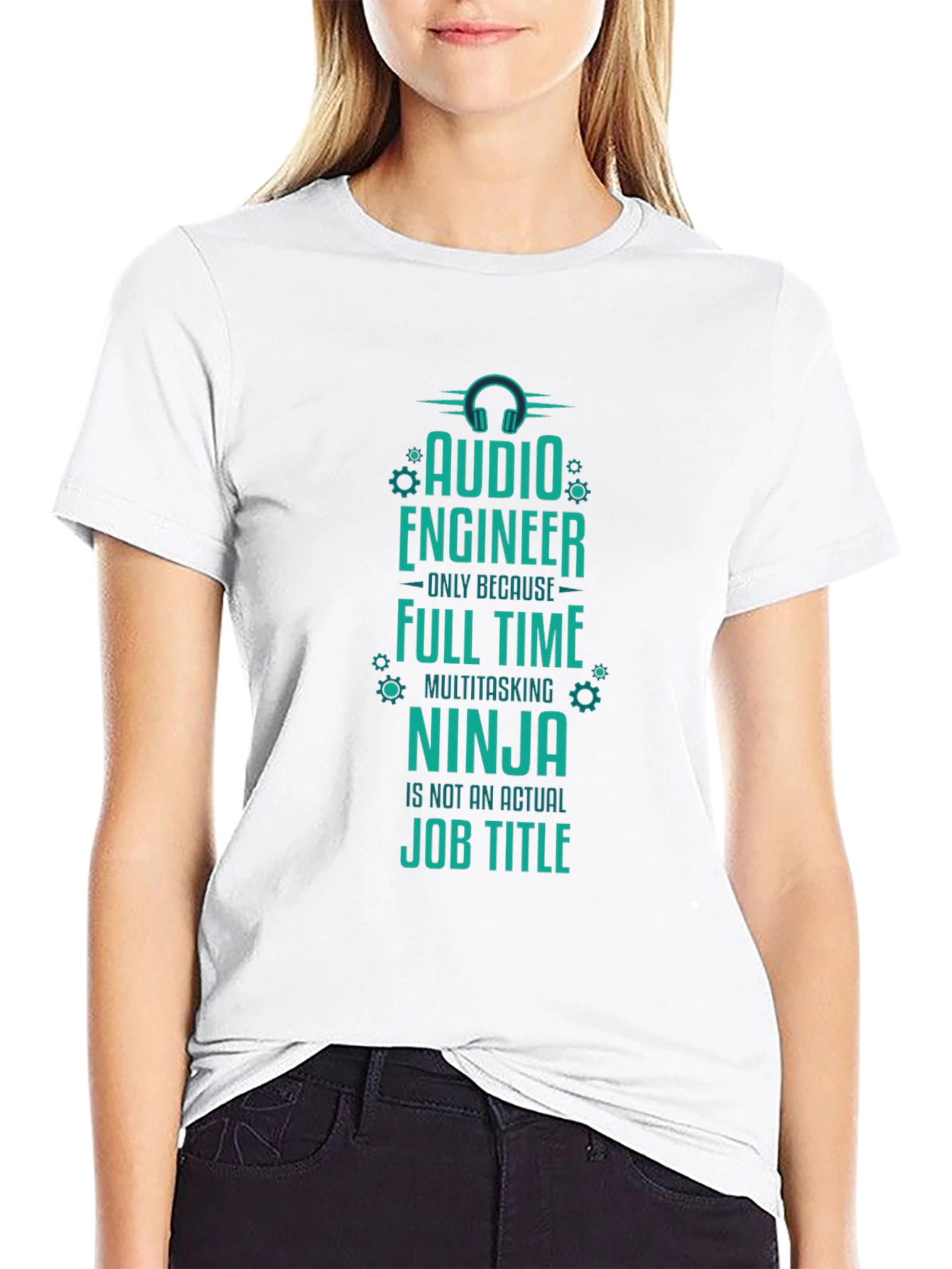 Audio Engineer Ninja T-Shirt - Funny Job Title Tee