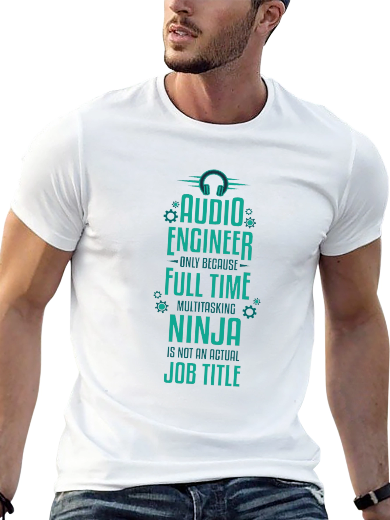 Audio Engineer Ninja T-Shirt - Funny Job Title Tee