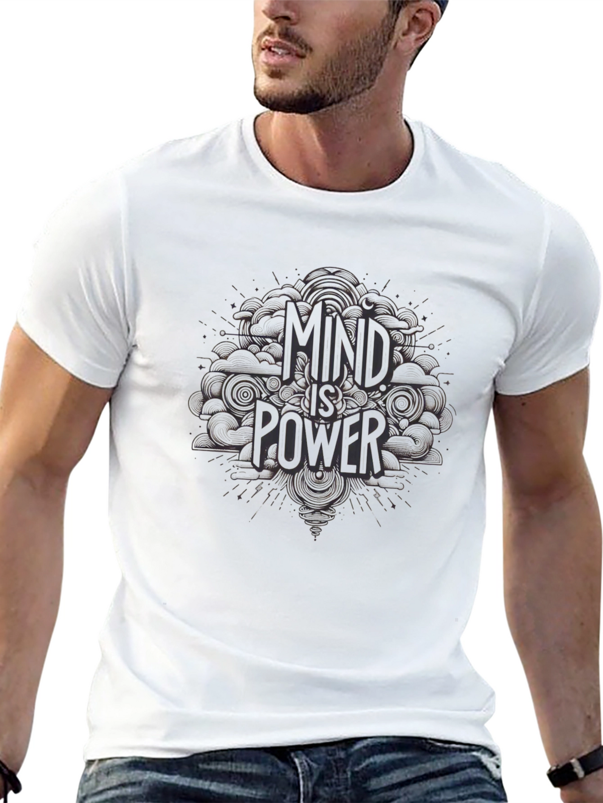Mind is Power Black Graphic Tee