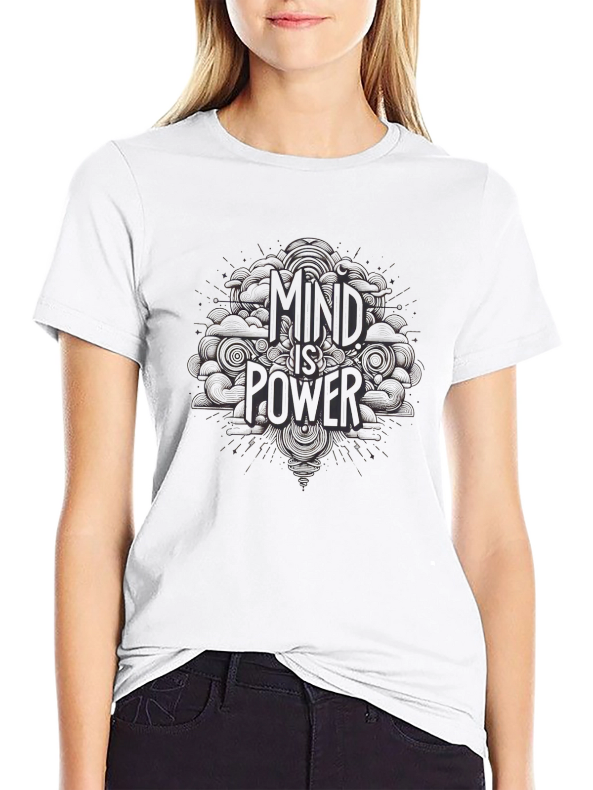Mind is Power Black Graphic Tee