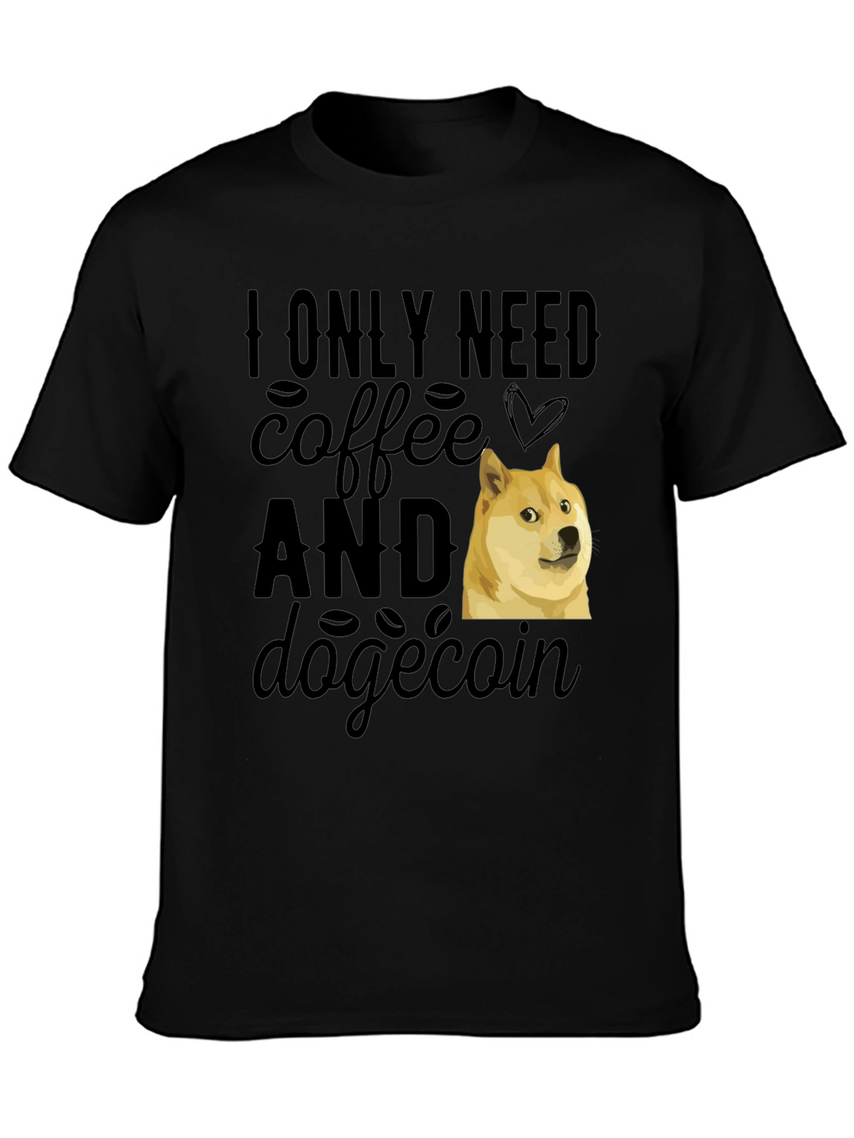 Coffee & Dogecoin T-Shirt - Meme Crypto Tee