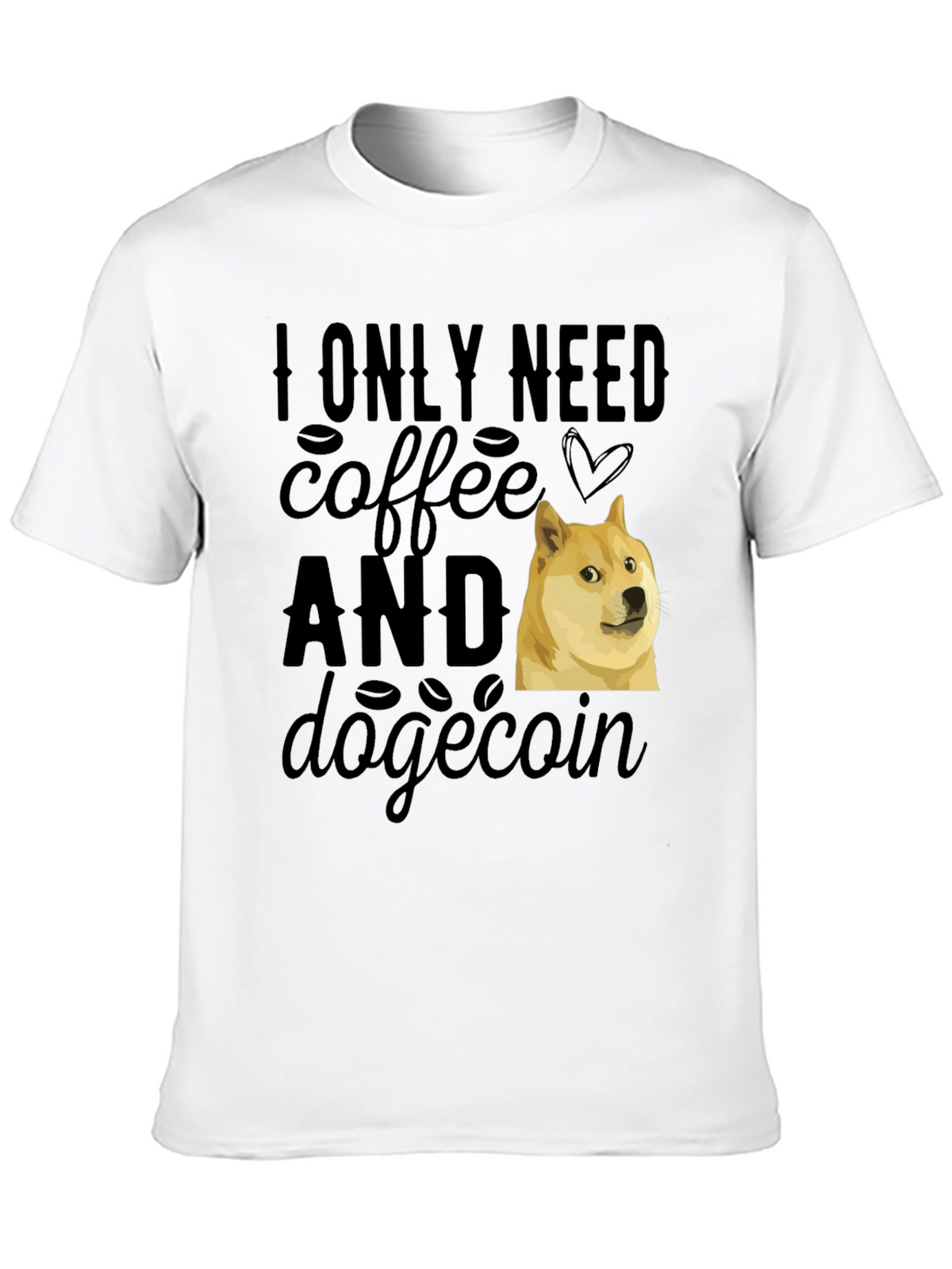 Coffee & Dogecoin T-Shirt - Meme Crypto Tee