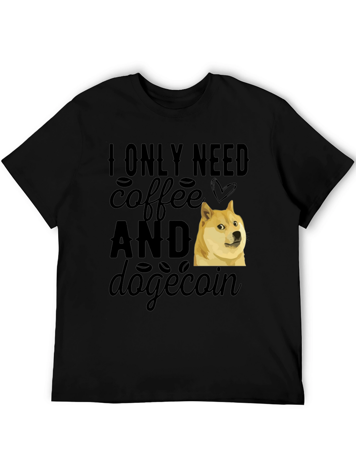 Coffee & Dogecoin T-Shirt - Meme Crypto Tee