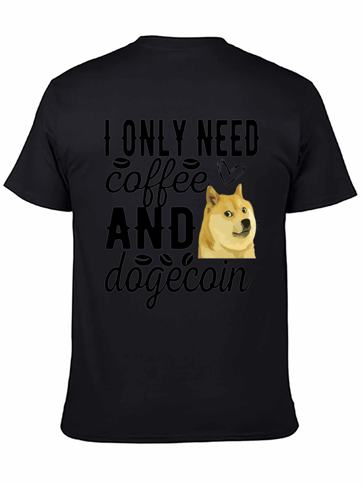 Coffee & Dogecoin T-Shirt - Meme Crypto Tee