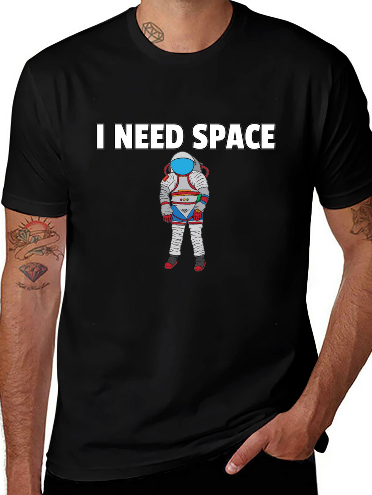 I Need Space Black T-Shirt