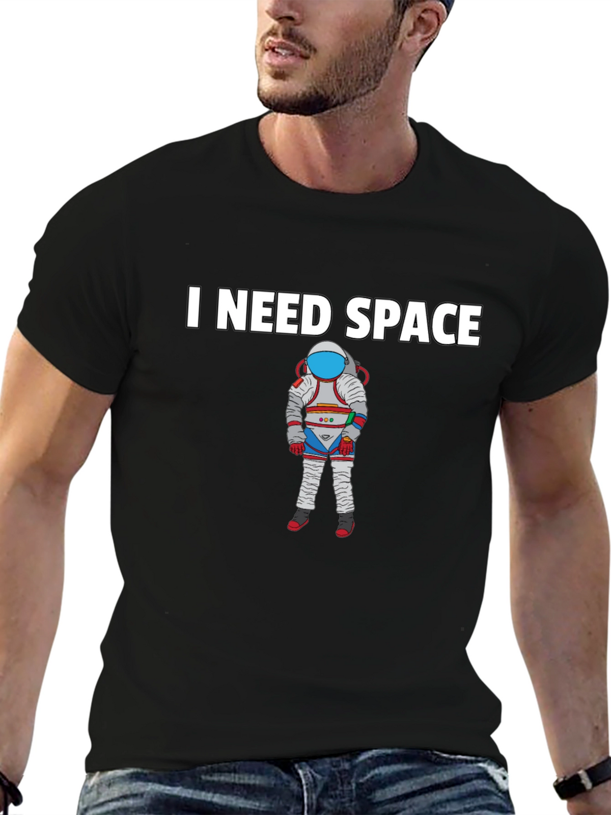 I Need Space Black T-Shirt
