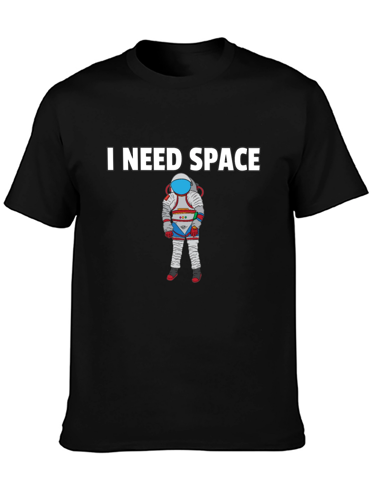I Need Space Black T-Shirt