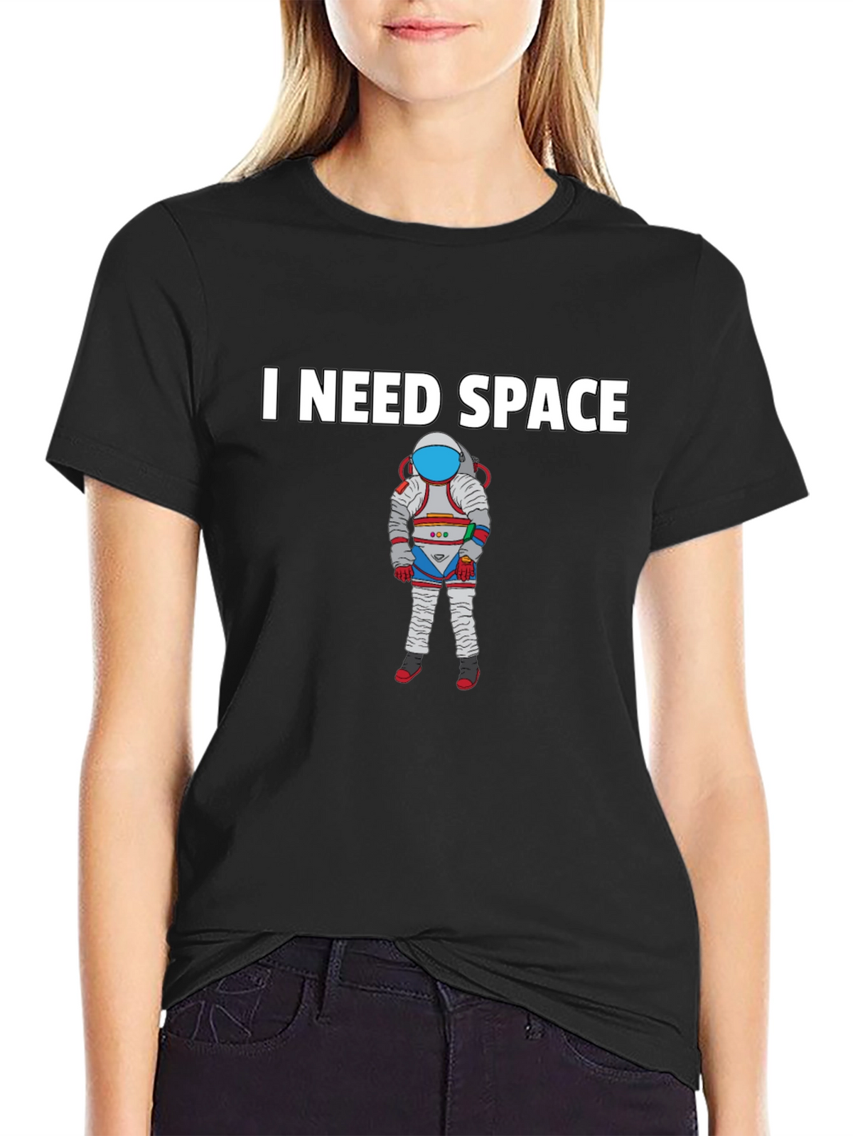 I Need Space Black T-Shirt