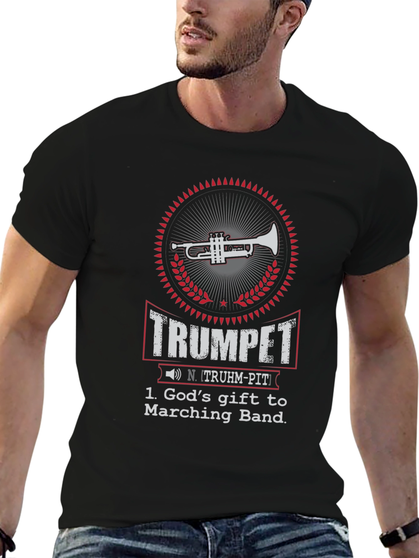 Trumpet Gods Gift Marching Band T-Shirt