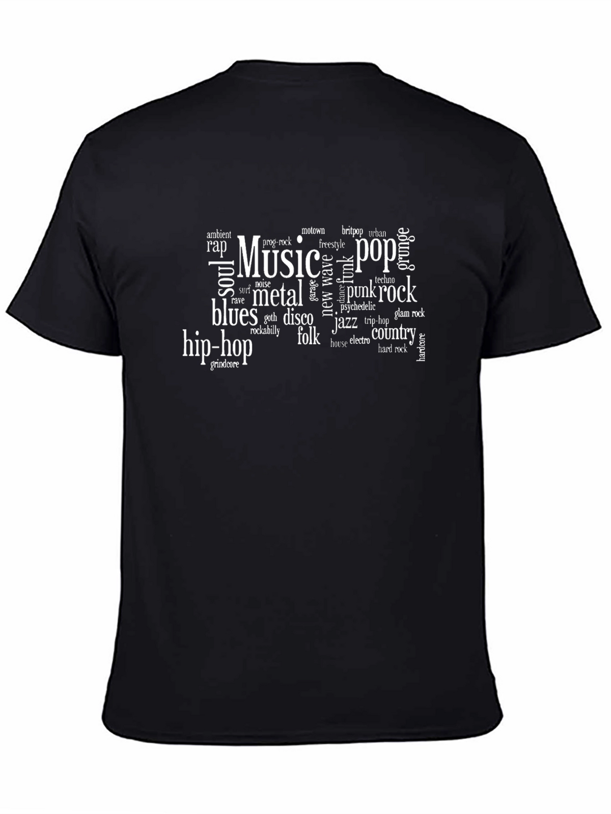 Music Genre Word Cloud T-Shirt