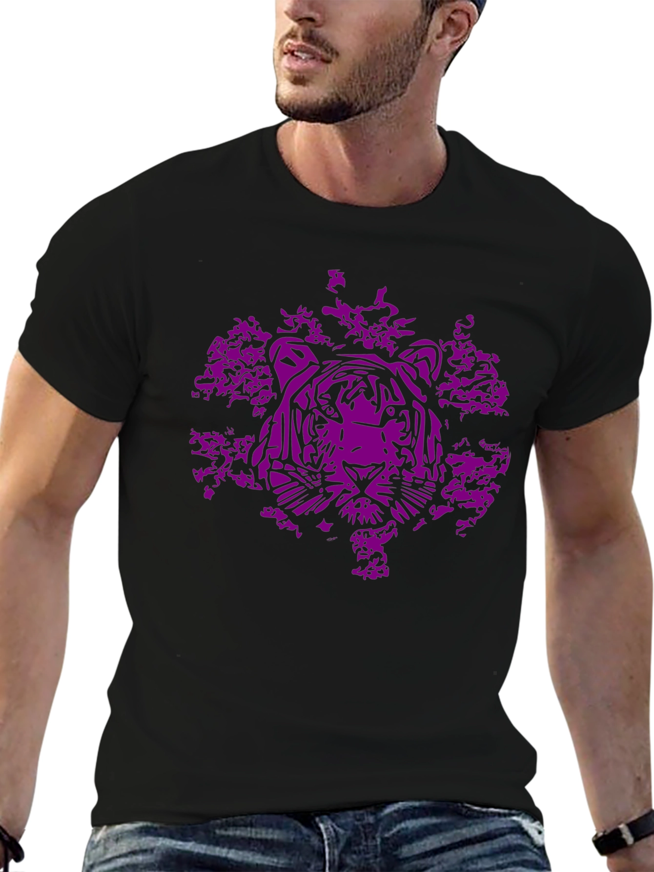 Tiger Graphic Black T-Shirt