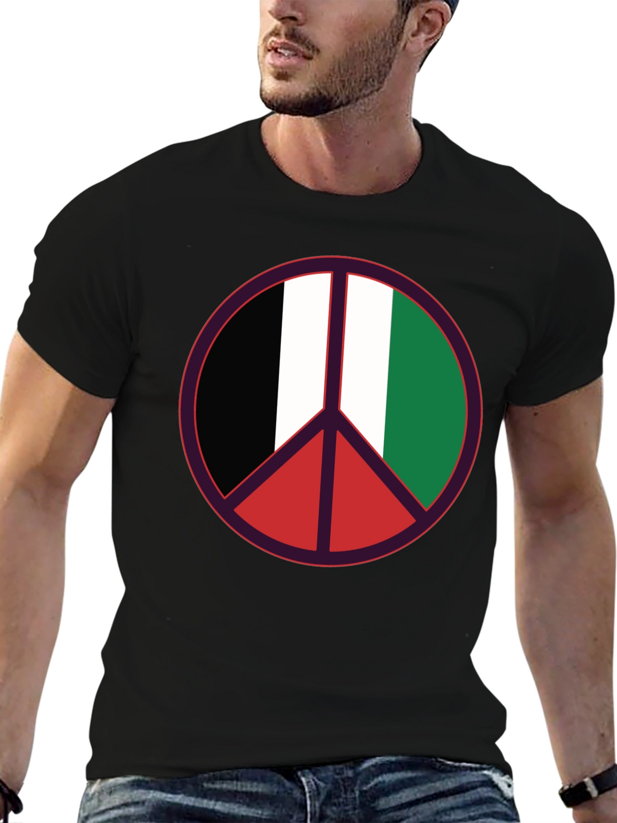 Peace Sign Italian Flag T-Shirt