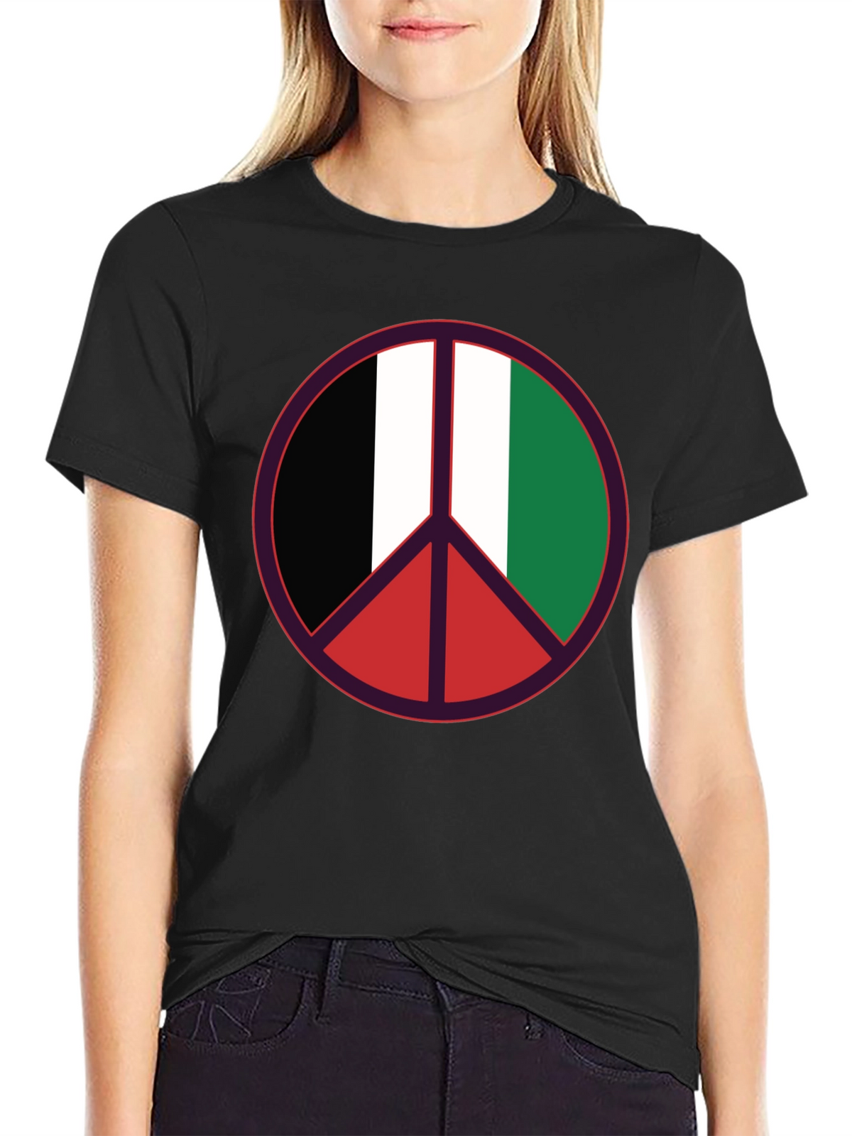 Peace Sign Italian Flag T-Shirt