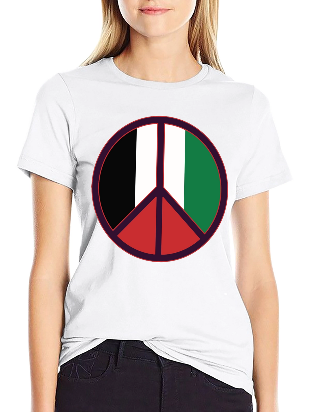 Peace Sign Italian Flag T-Shirt