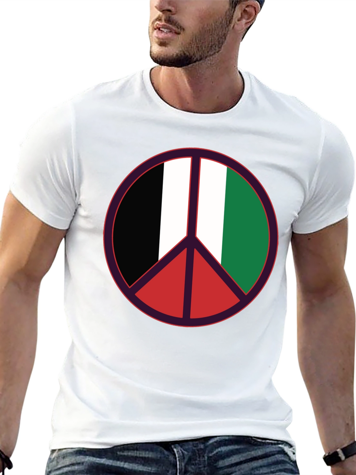 Peace Sign Italian Flag T-Shirt