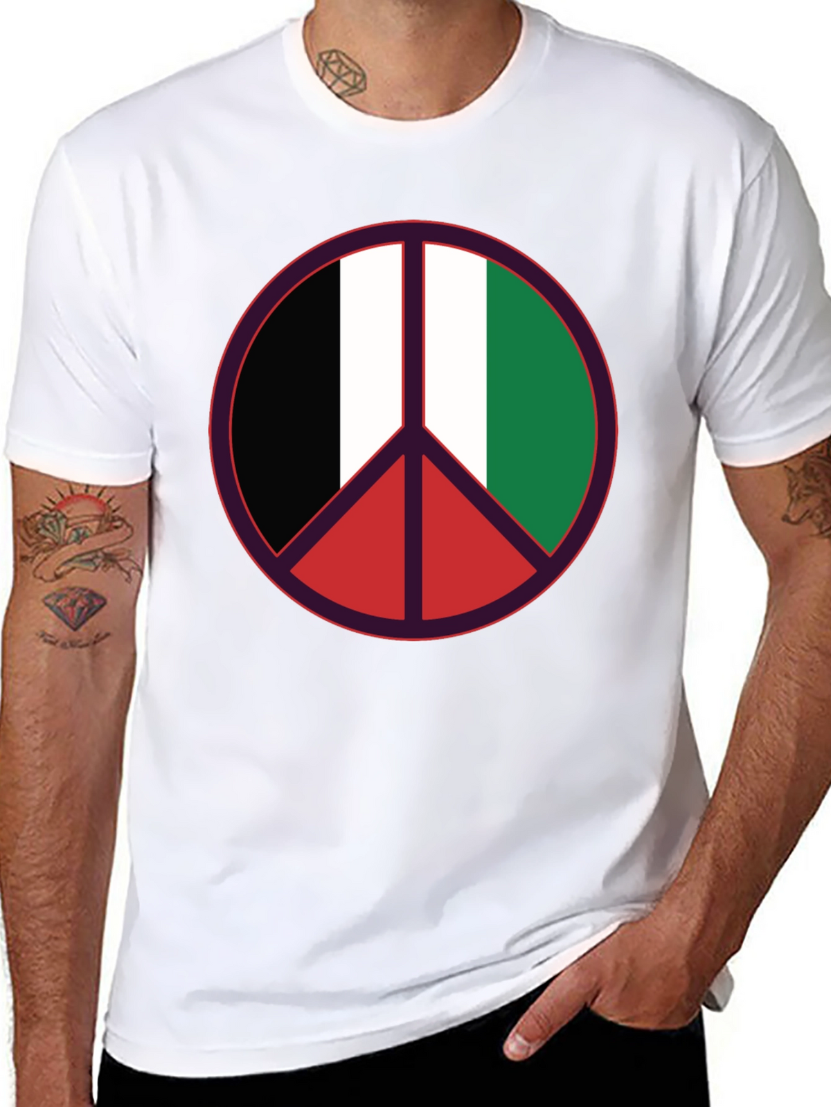 Peace Sign Italian Flag T-Shirt
