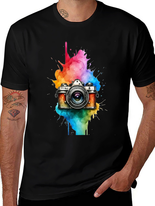 Vintage Camera Watercolor Graphic Tee