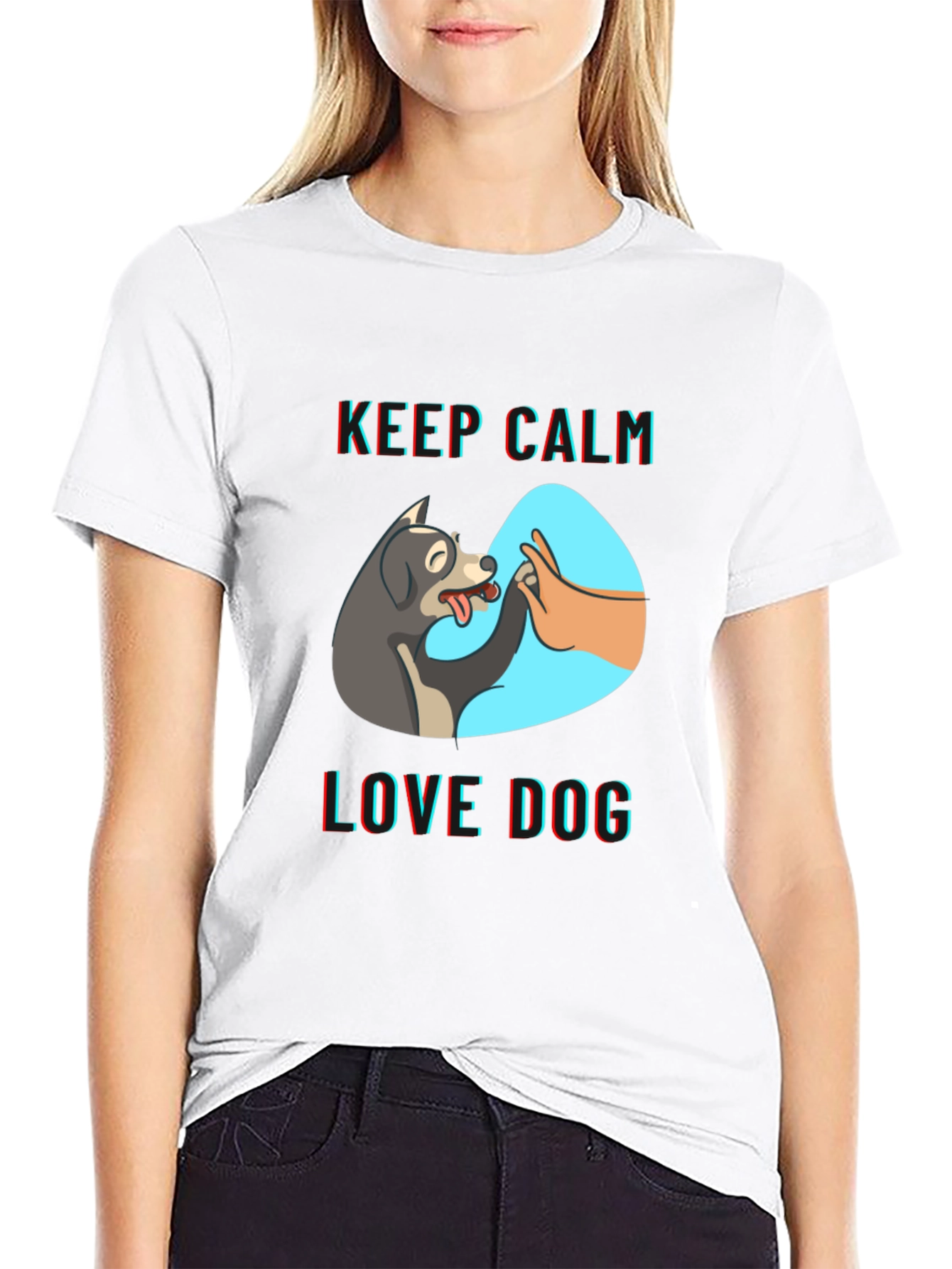 Keep Calm Love Dog T-Shirt | Unique Design