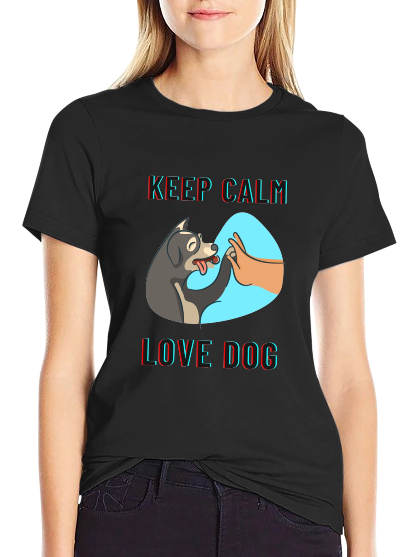 Keep Calm Love Dog T-Shirt | Unique Design