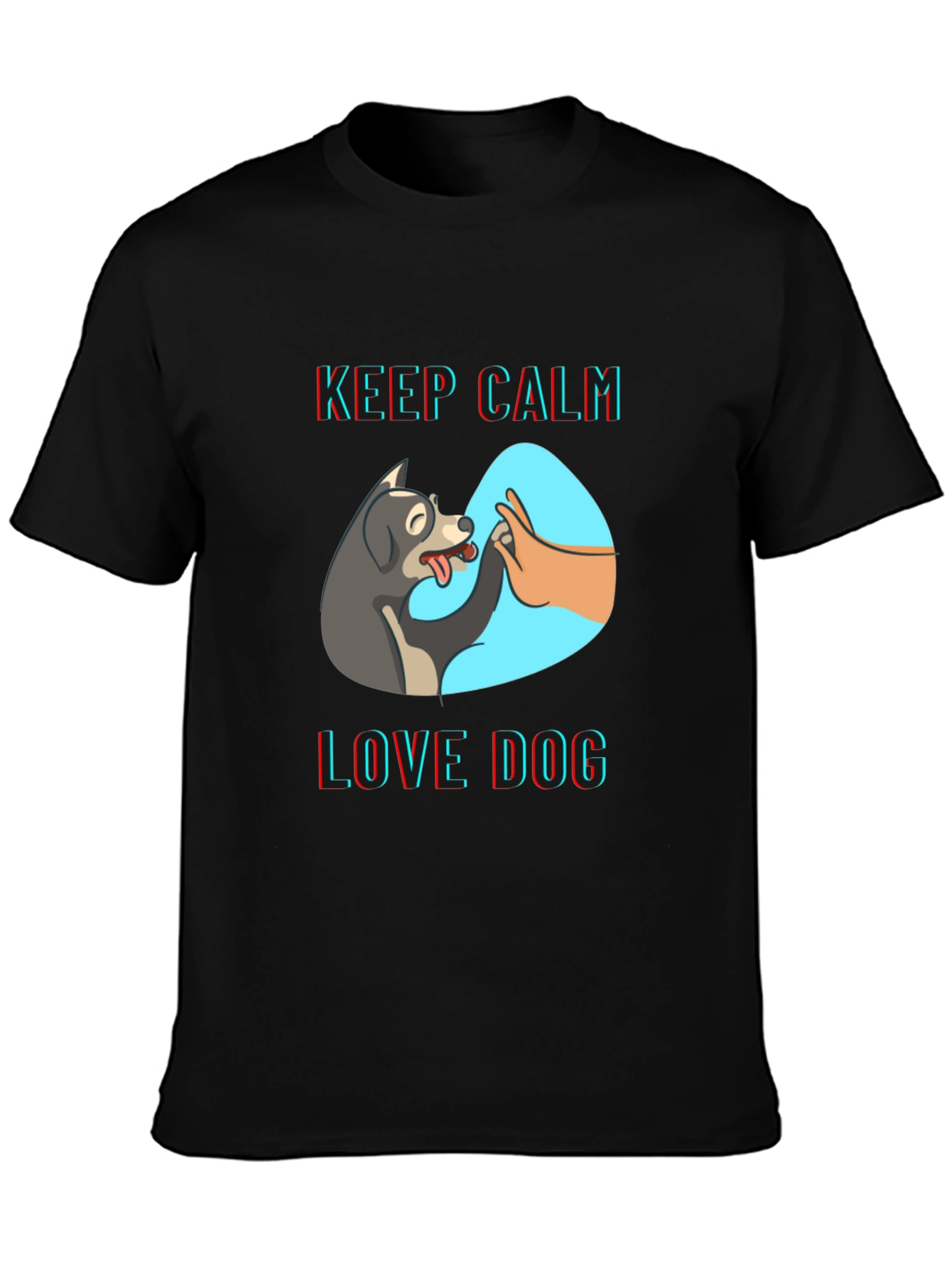 Keep Calm Love Dog T-Shirt | Unique Design