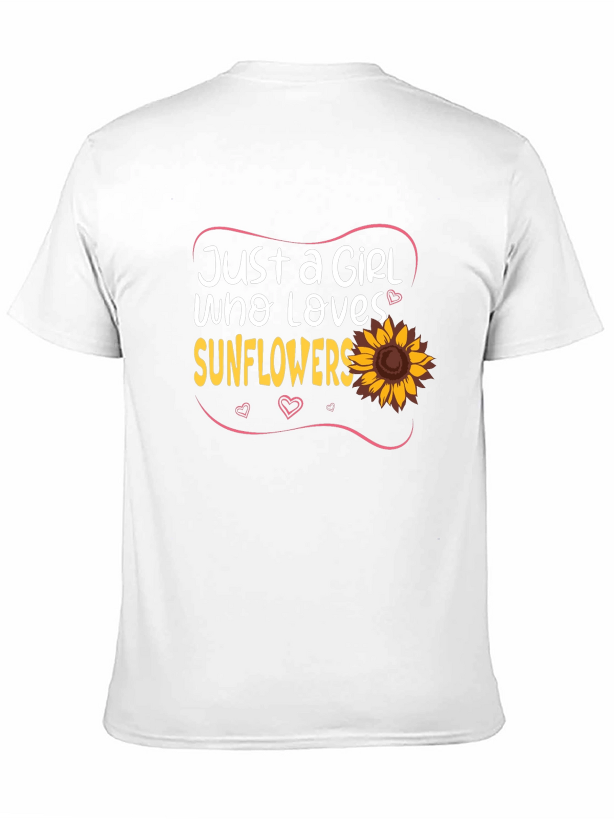 Just A Girl Who Loves Sunflowers Black T-Shirt