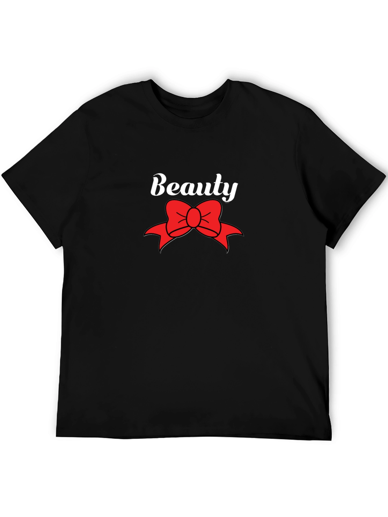 Beauty Bow Graphic Black T-Shirt